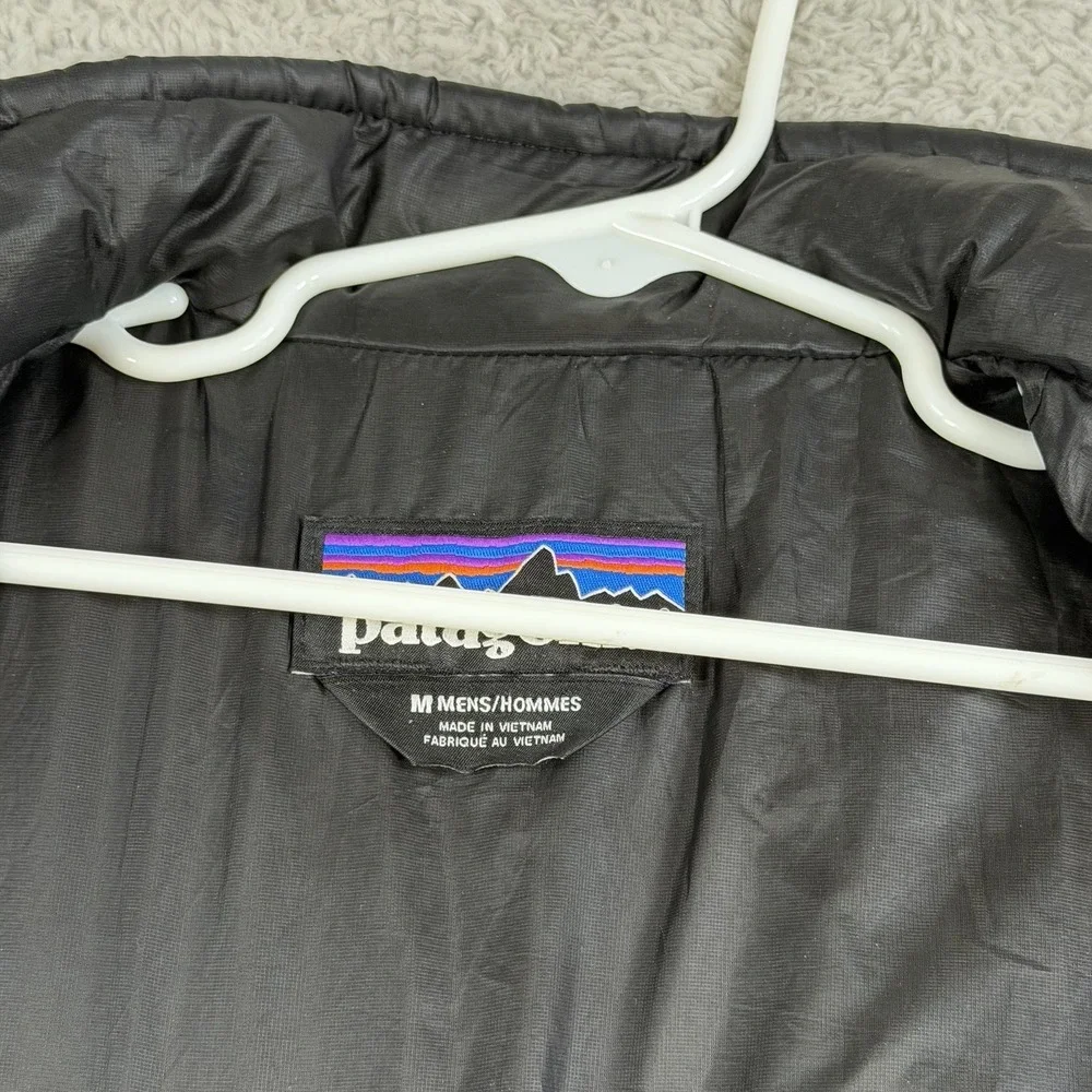 Patagonia Jacket Mens Medium Black Nano Puff Primaloft Insulated Full Zip